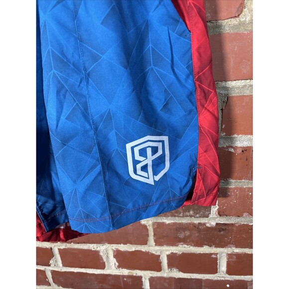Born Primitive Shorts Athletic Sports Active Red/Blue Stretch Waist Mens Sz Med - Picture 2 of 7